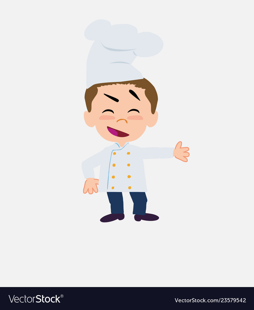 Chef showing something in an optimistic
