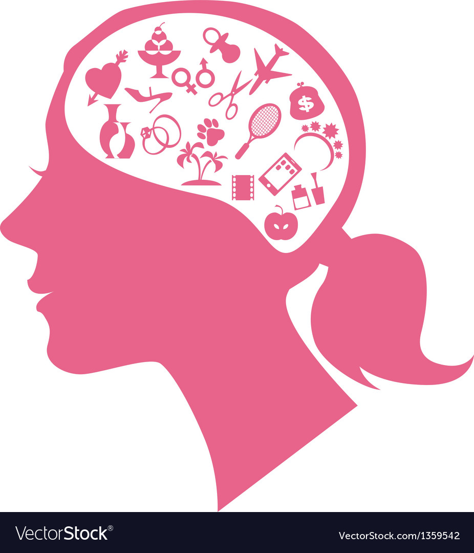 Female Mind Royalty Free Vector Image Vectorstock 3842