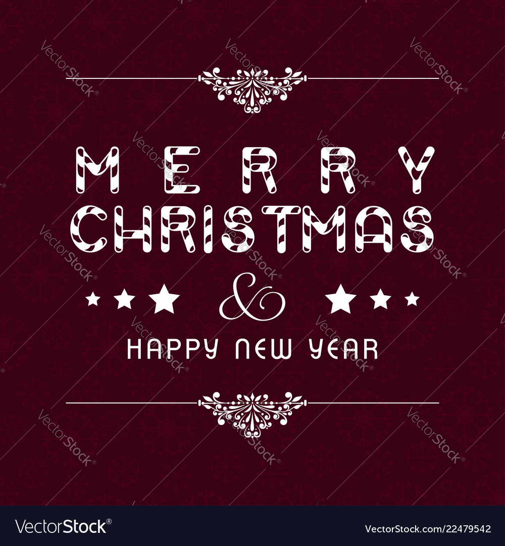 Merry christmas greetings design with dark