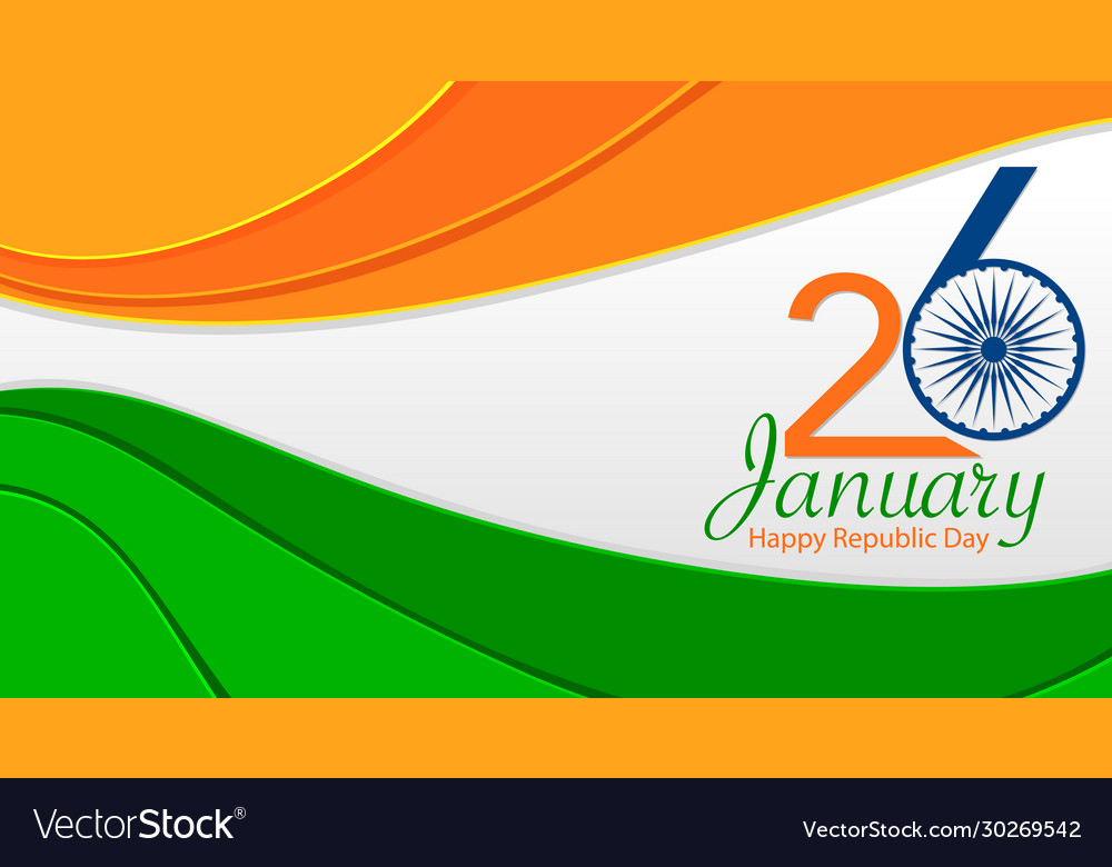 Public holiday poster design with india flag Vector Image