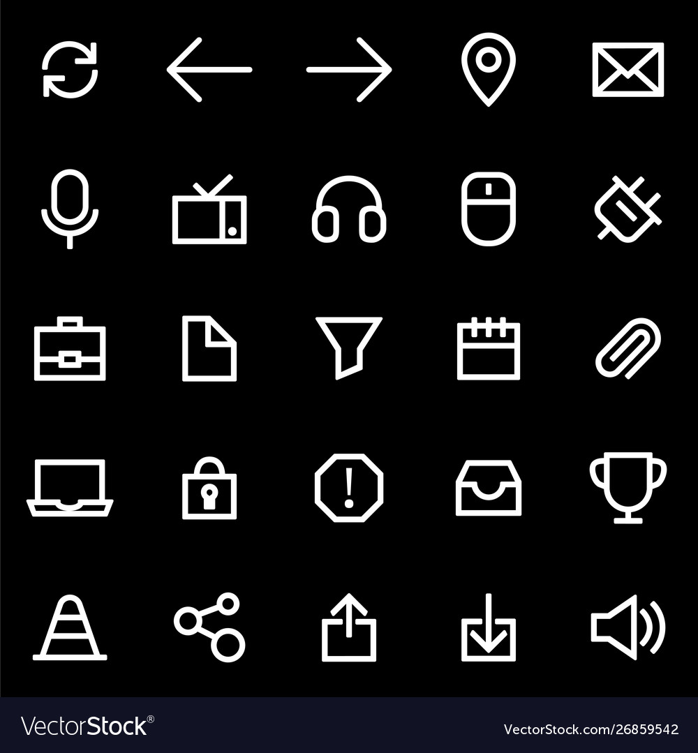 Set icons for simple flat style ui design