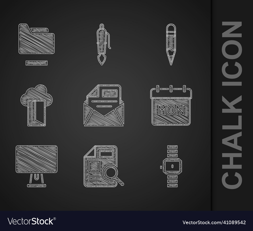 Set mail and e-mail document with graph chart vector image Set mail and e-mail document with graph chart