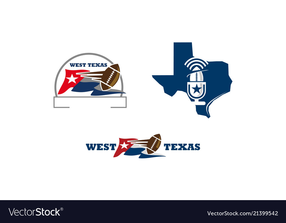 Texas football template Royalty Free Vector Image