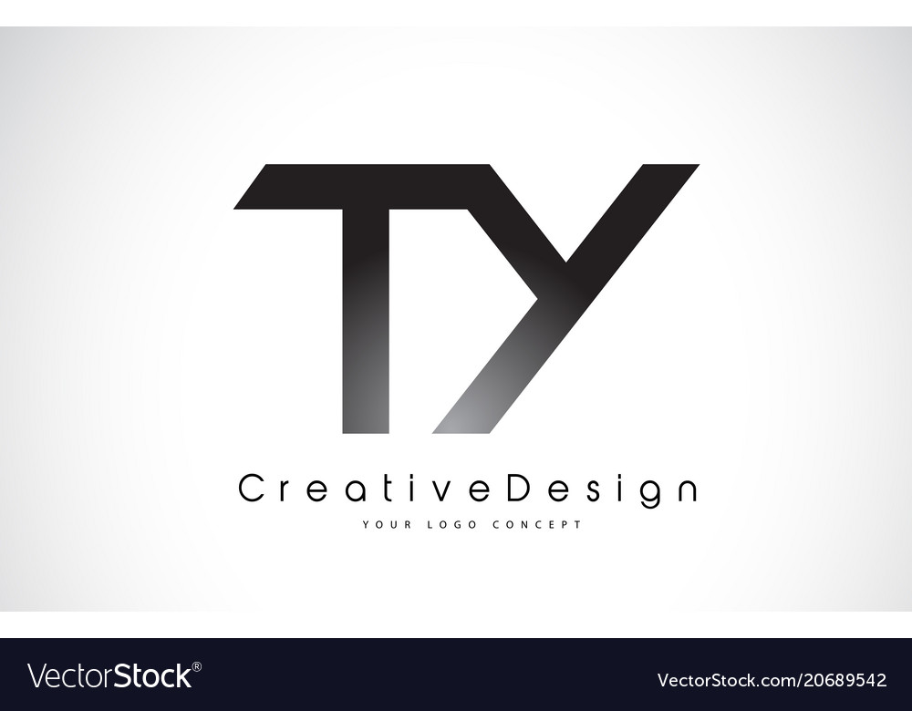 Ty t y letter logo design creative icon modern