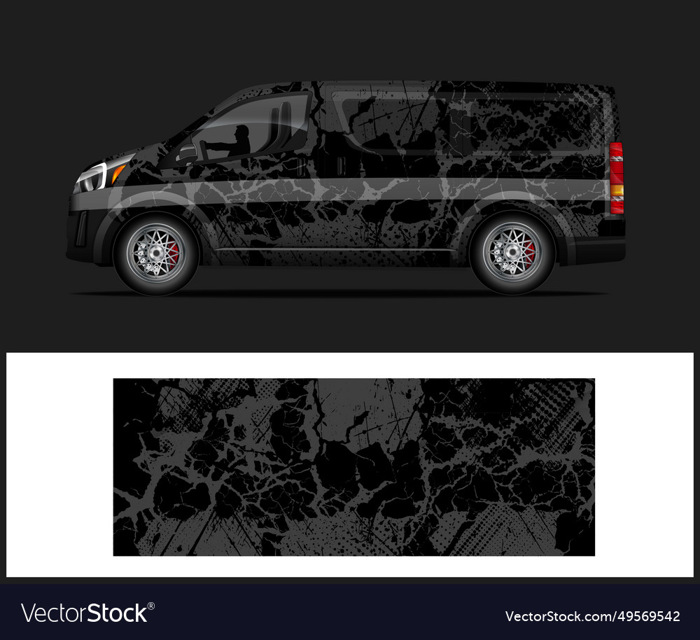 Vinyl wrap car design Royalty Free Vector Image