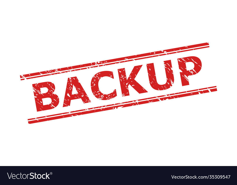 Backup seal with grunge style and double parallel
