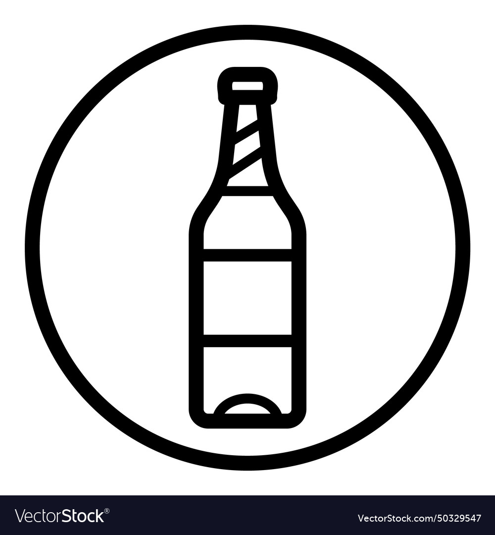 Bottle flat icon isolated on white background Vector Image