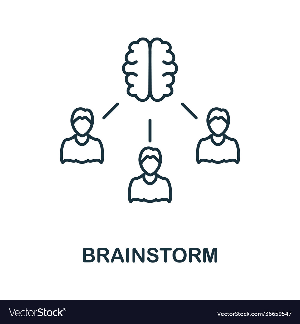Brainstorm icon simple from startup collection