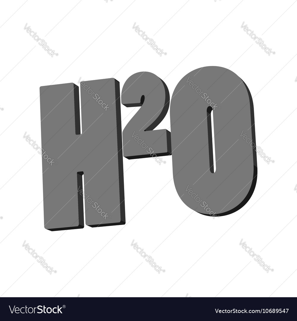 chemical formula of water icon monochrome style vector image what is the chemical formula for water