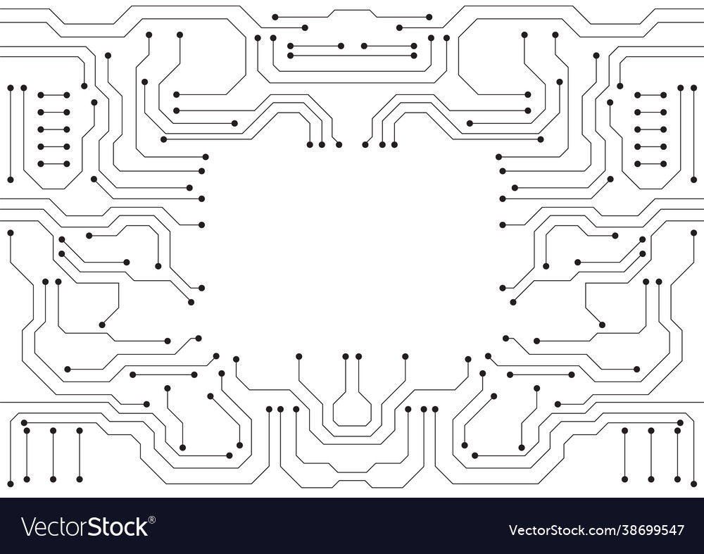 Circuit technology background with hi-tech vector image Circuit technology background with hi-tech