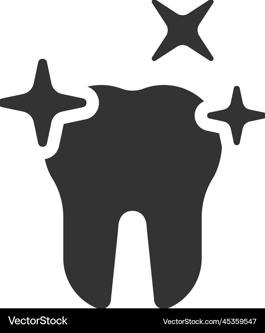 Clean tooth icon Royalty Free Vector Image - VectorStock