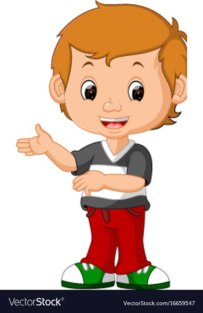 Cute boy cartoon Royalty Free Vector Image - VectorStock