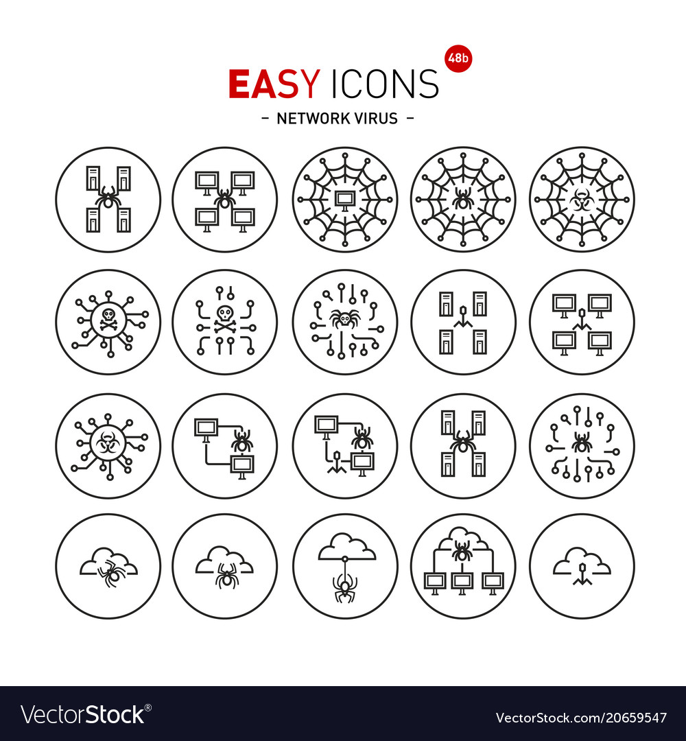 Easy icons 48b network virus