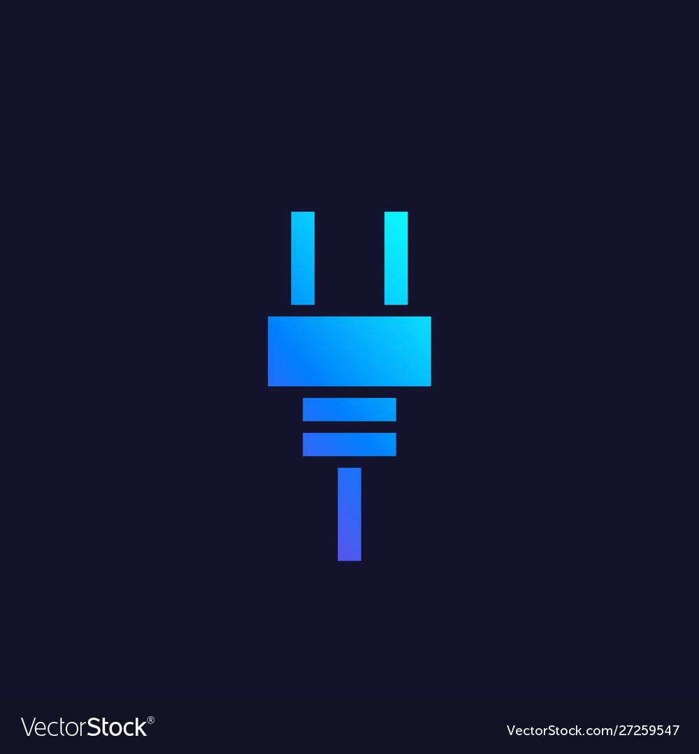 Elektrische Plug-Icon geometrischer Stil
