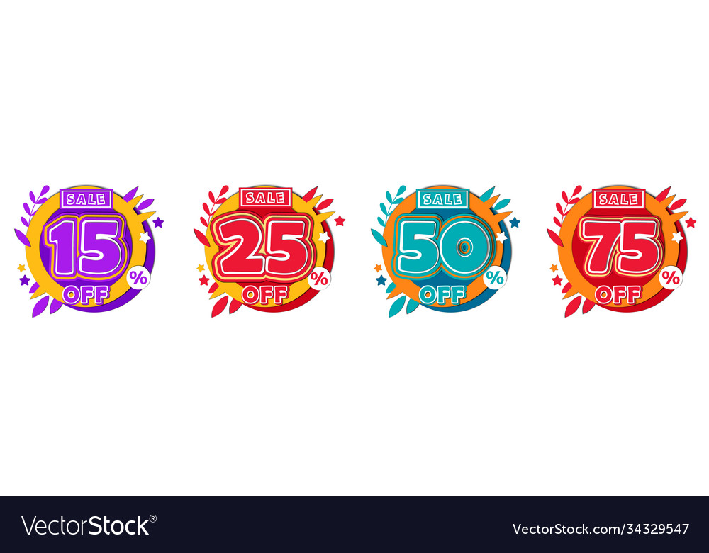 Fifteen twenty five fifty or seventy vector image Fifteen twenty five fifty or seventy