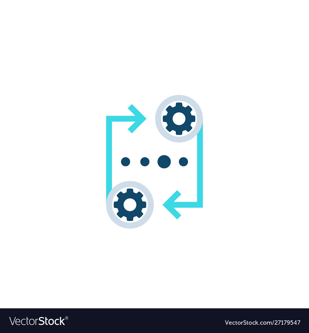 Icon with cogwheels Royalty Free Vector Image - VectorStock