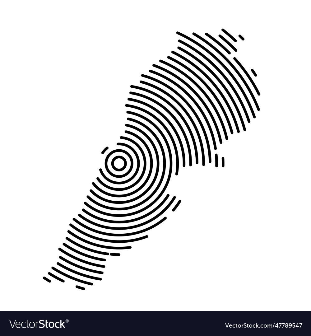 Lebanon map country from futuristic concentric Vector Image