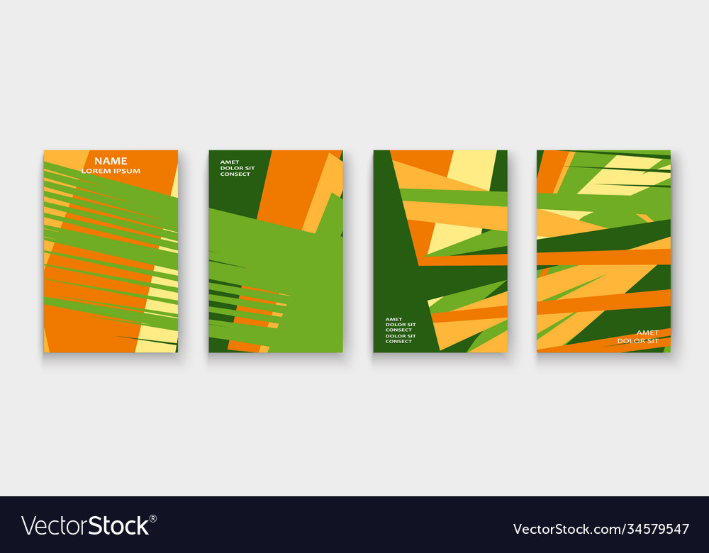 Modern cover collection design abstract retro