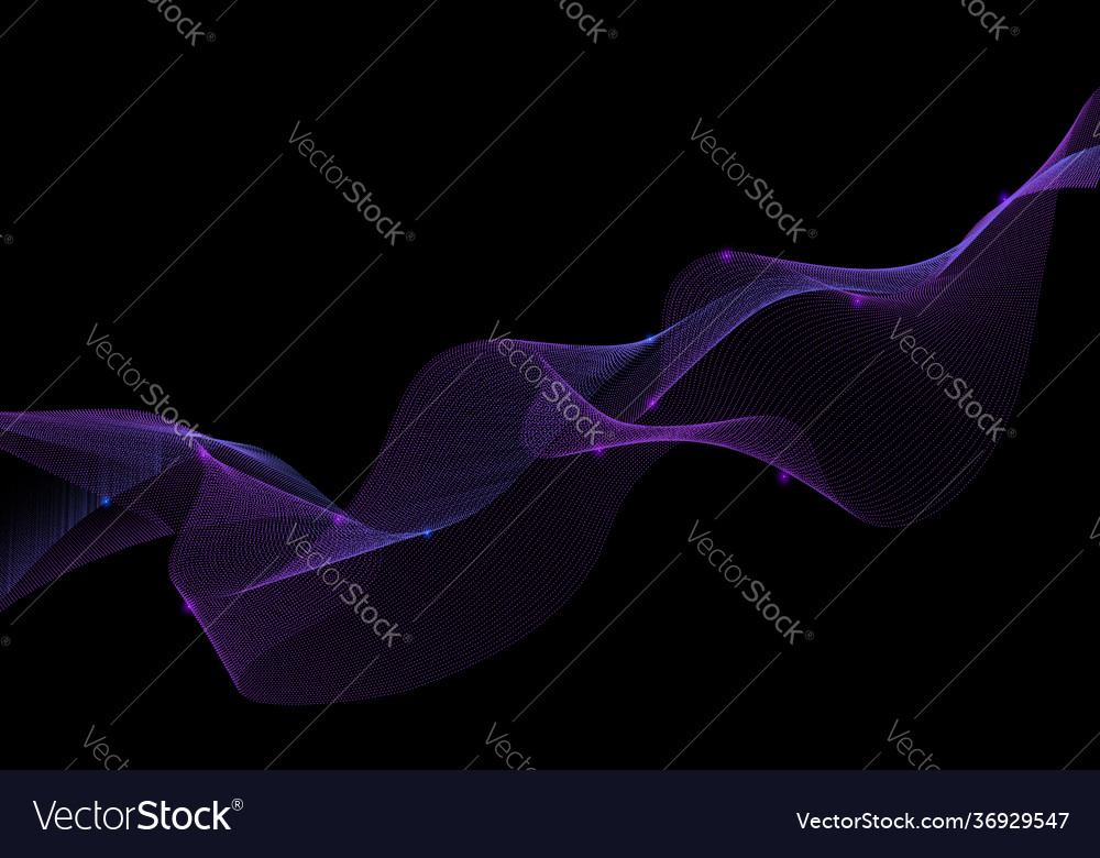 Purple abstract lines and particle background