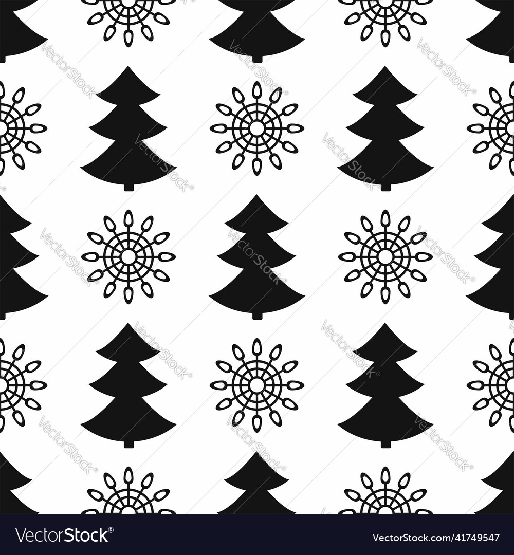 Simple seamless pattern with repeated silhouettes vector image Simple seamless pattern with repeated silhouettes