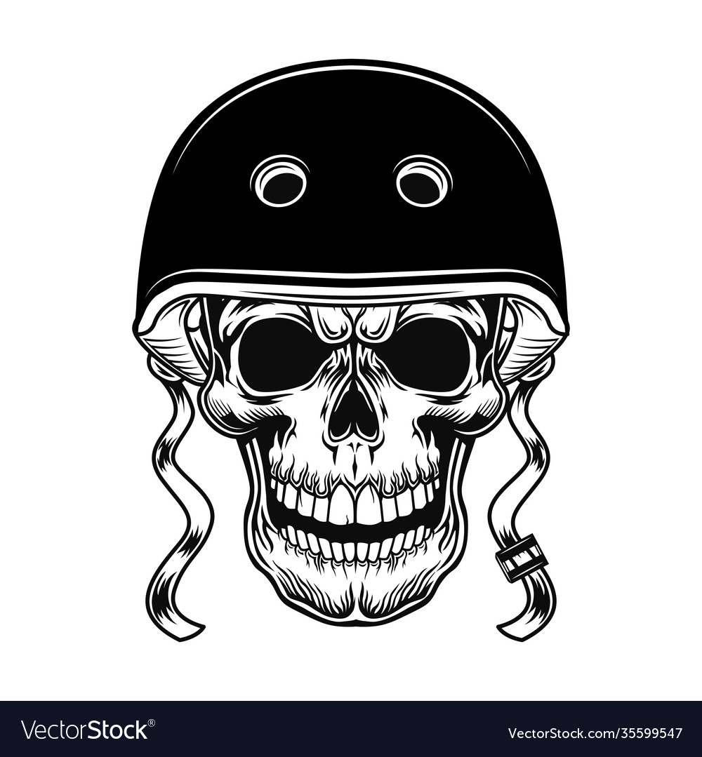 Skull biker Royalty Free Vector Image - VectorStock