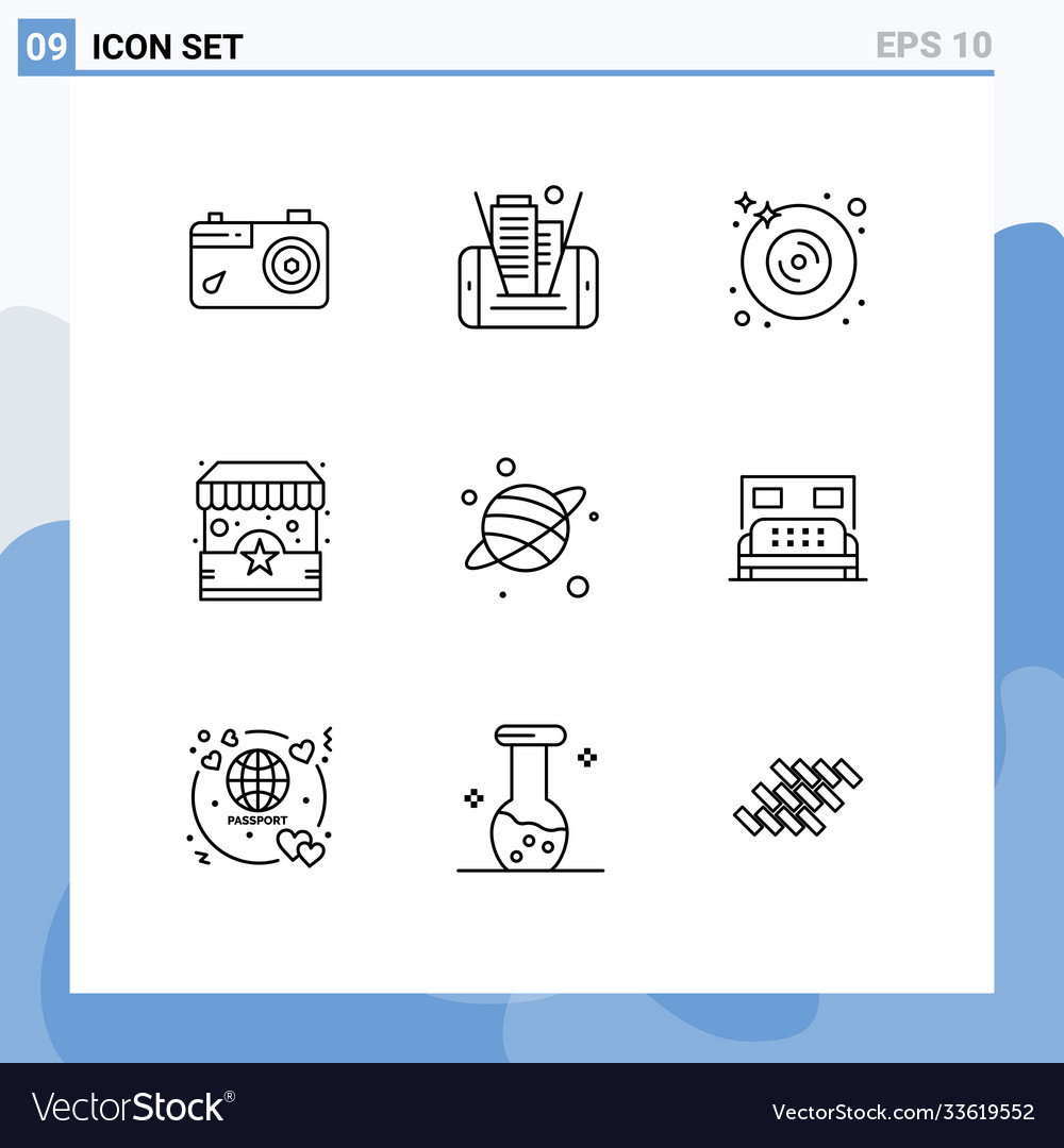 9 universal outlines set for web and mobile