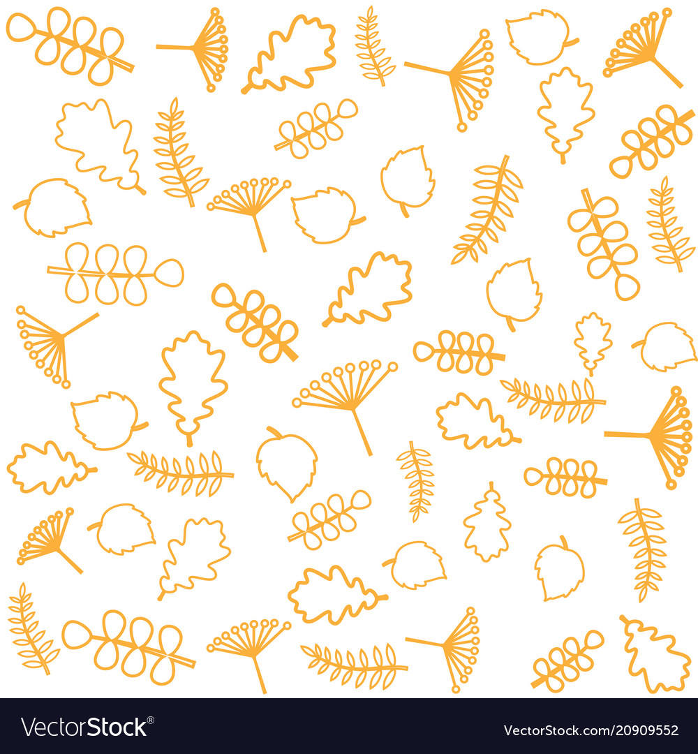 Autumn pattern with leaves color background