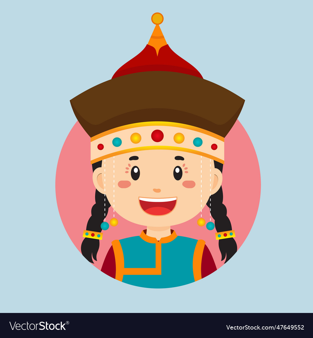 Avatar Of A Mongolia Character Royalty Free Vector Image