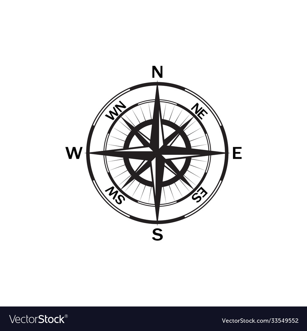 Compass logo template icon Royalty Free Vector Image