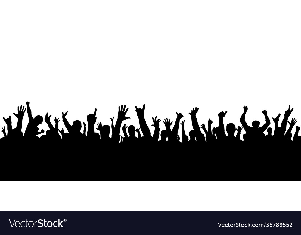 Crowd applause at concert isolated