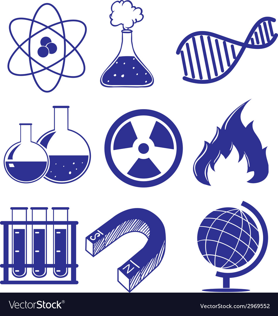 Doodle design of the different science images