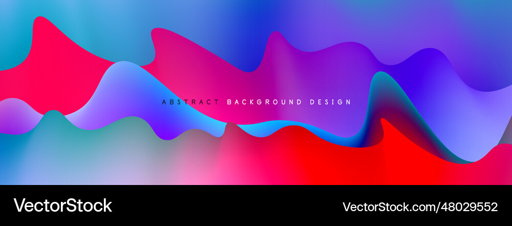 Dynamic liquid waves abstract background Vector Image