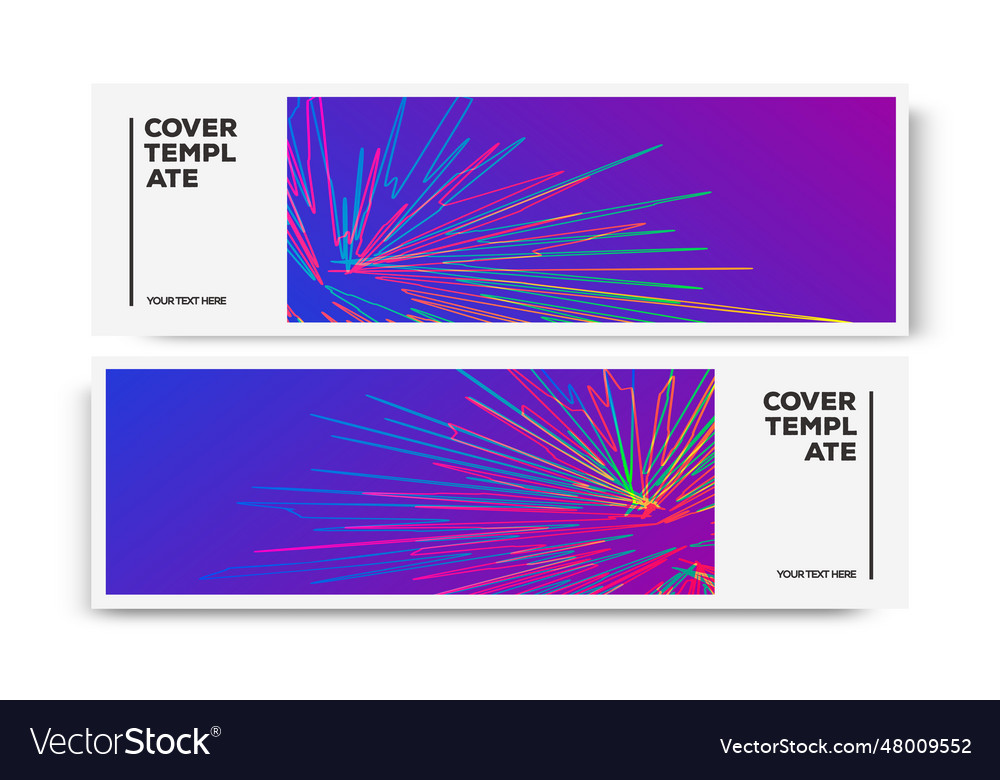 Flyer set line neon gradient background style