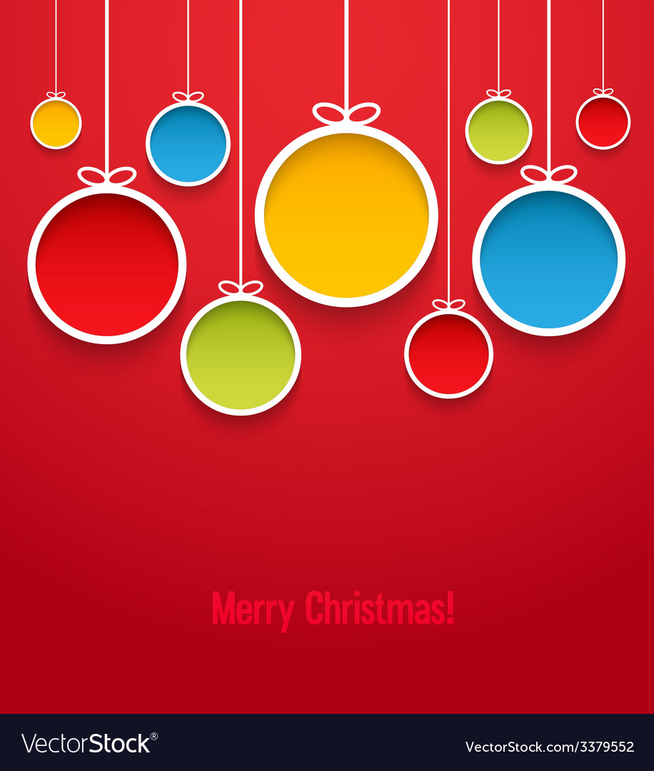 Hanging christmas balls Royalty Free Vector Image