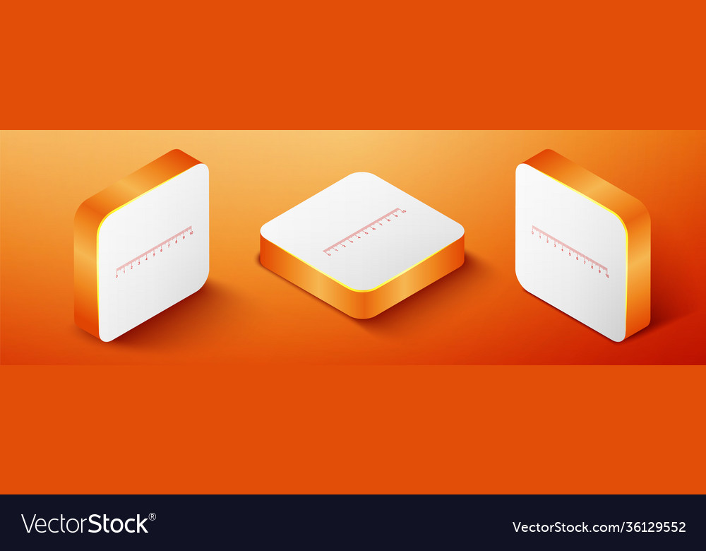 Isometric measuring scale markup for rulers icon vector image Isometric measuring scale markup for rulers icon