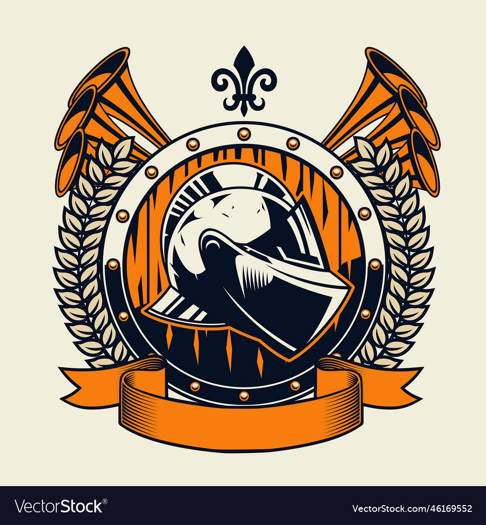 Knight crest vintage design Royalty Free Vector Image