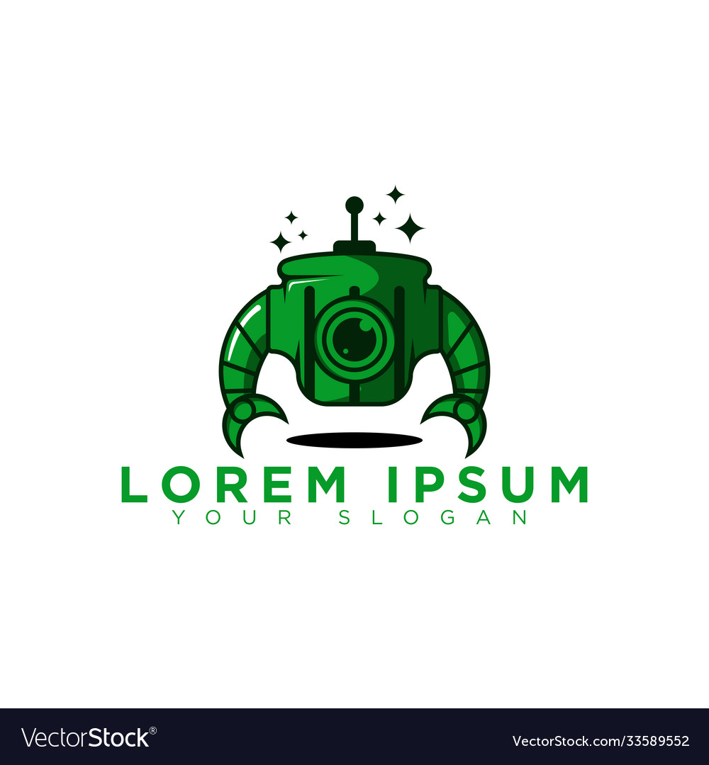 Mascot robot trash logo icon