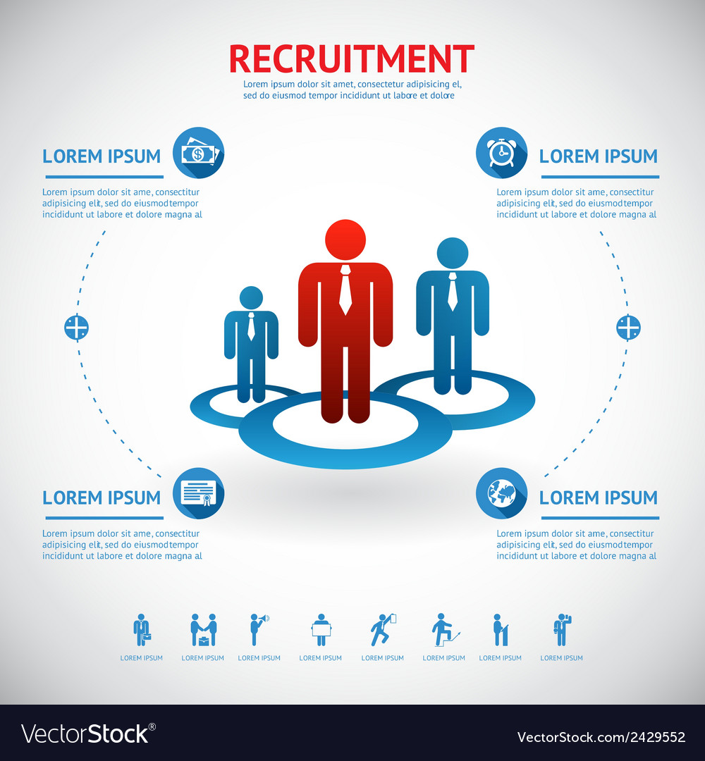 Recruitment and human resource Royalty Free Vector Image