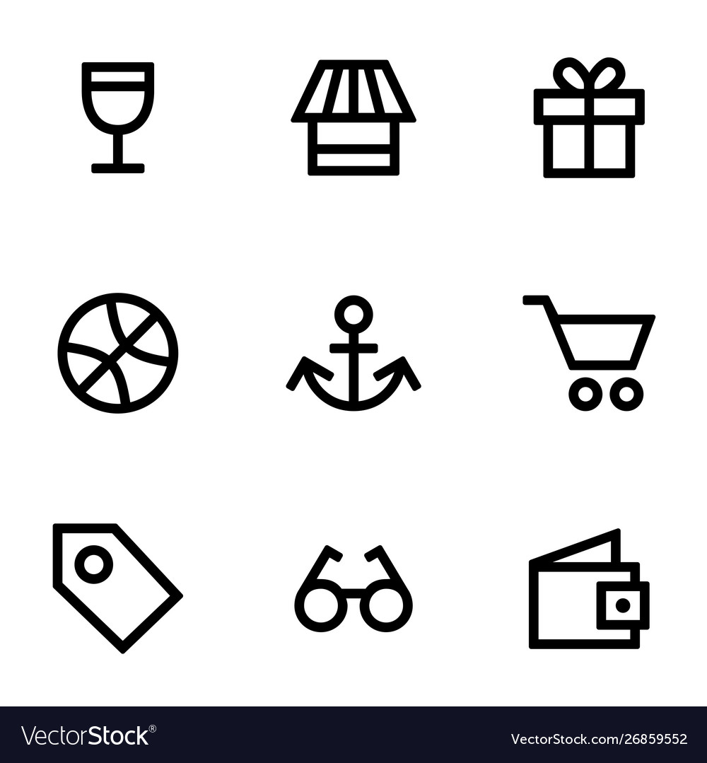 Set Icons für einfache flache Stil ui Design