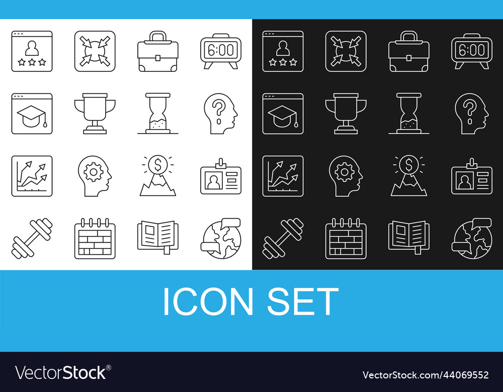 Set line worldwide identification badge head