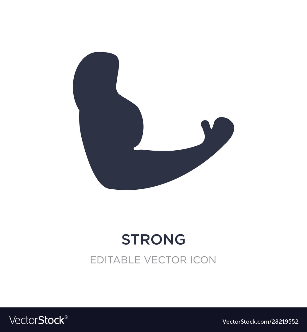 Strong icon on white background simple element vector image Strong icon on white background simple element