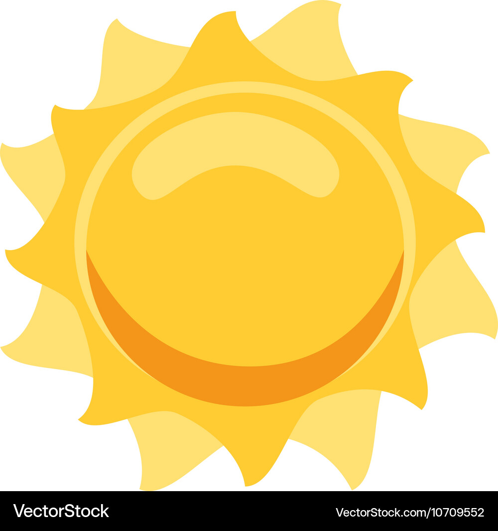 Sun isolated Royalty Free Vector Image - VectorStock