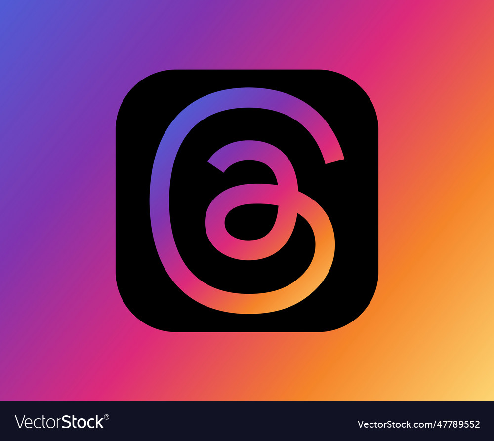 Threads by instagram symbol logo meta social media