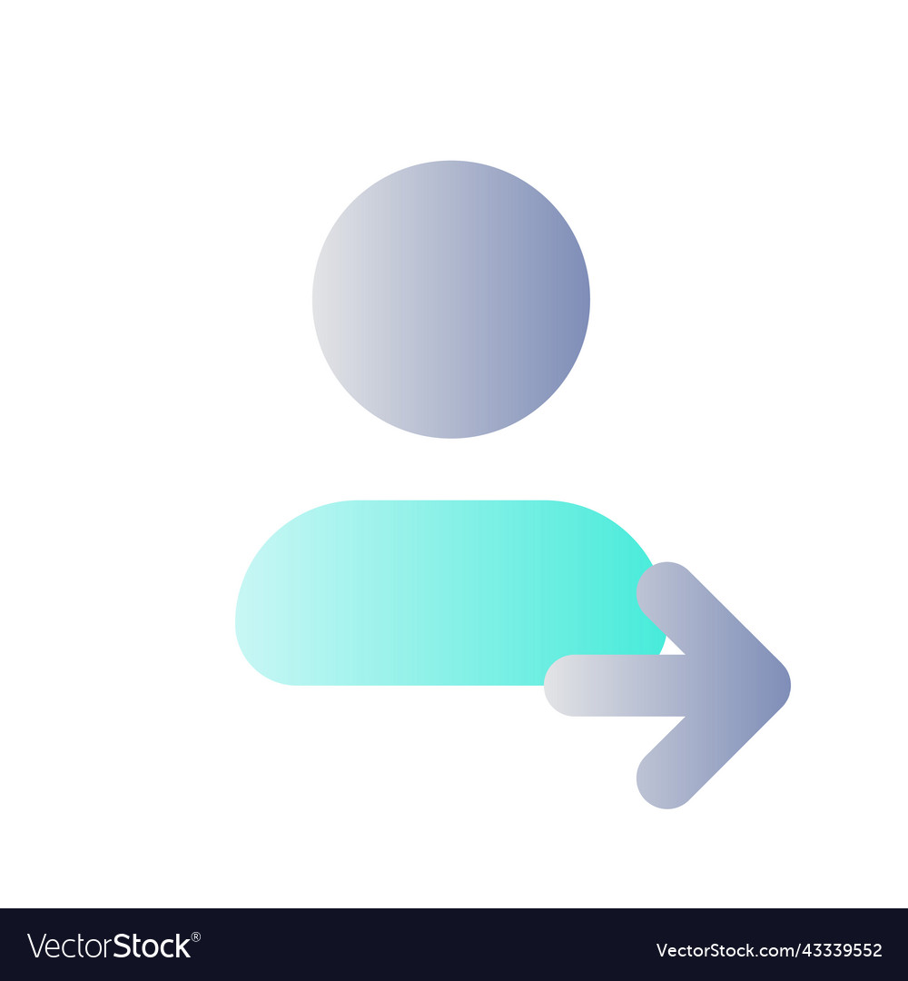 Transfer contact flat gradient color ui icon