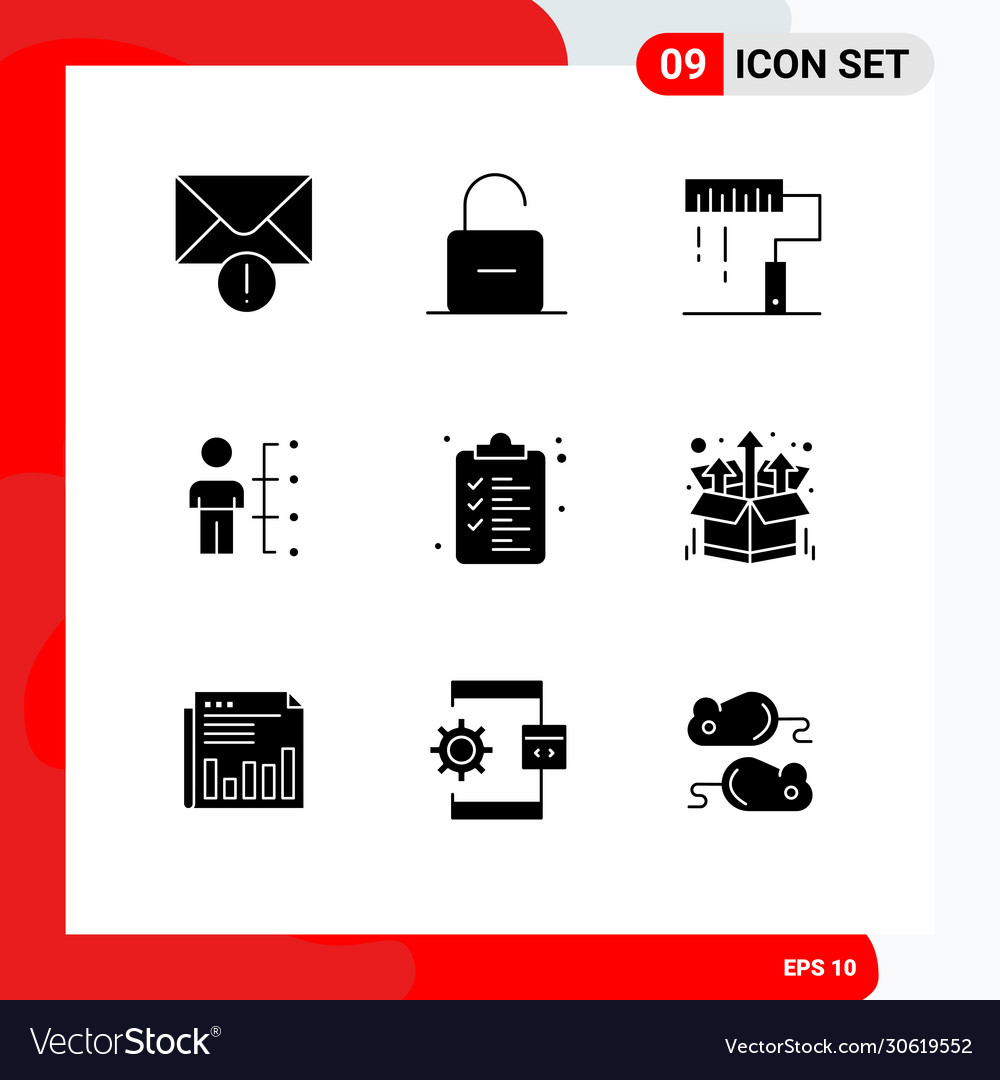 User interface pack 9 basic solid glyphs