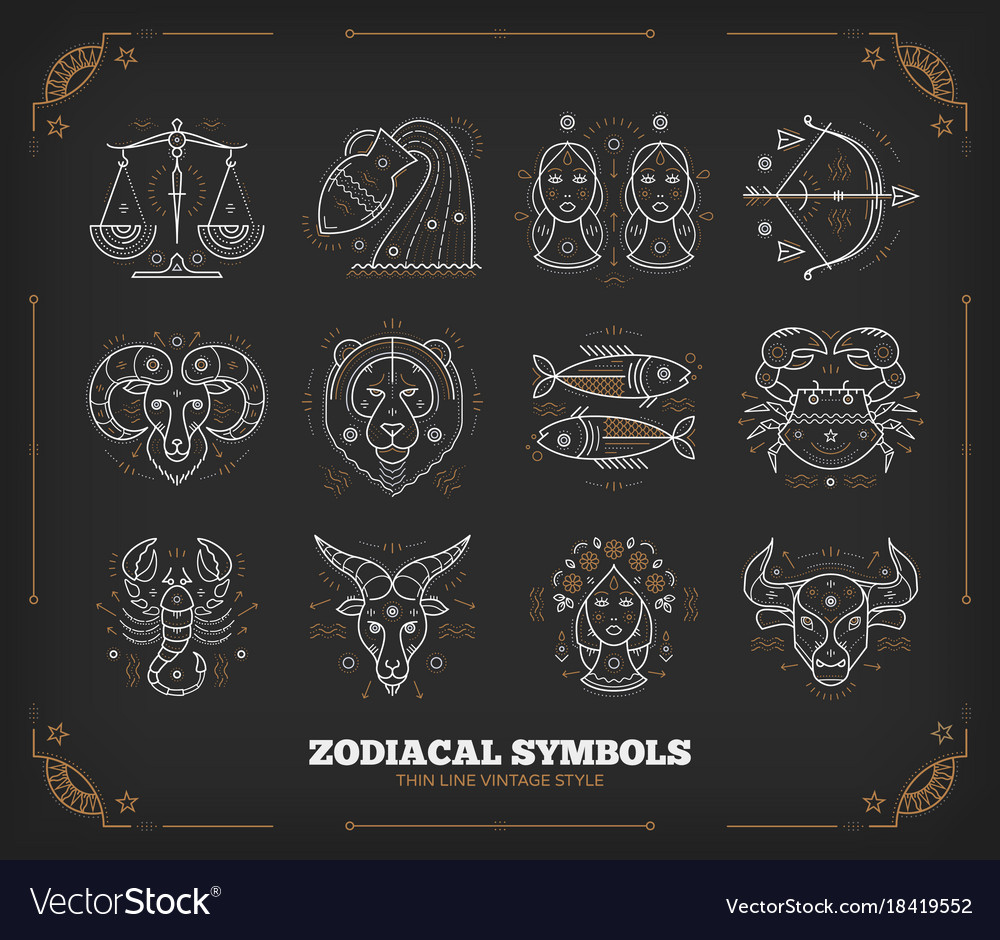 Zodiacal Line Symbols