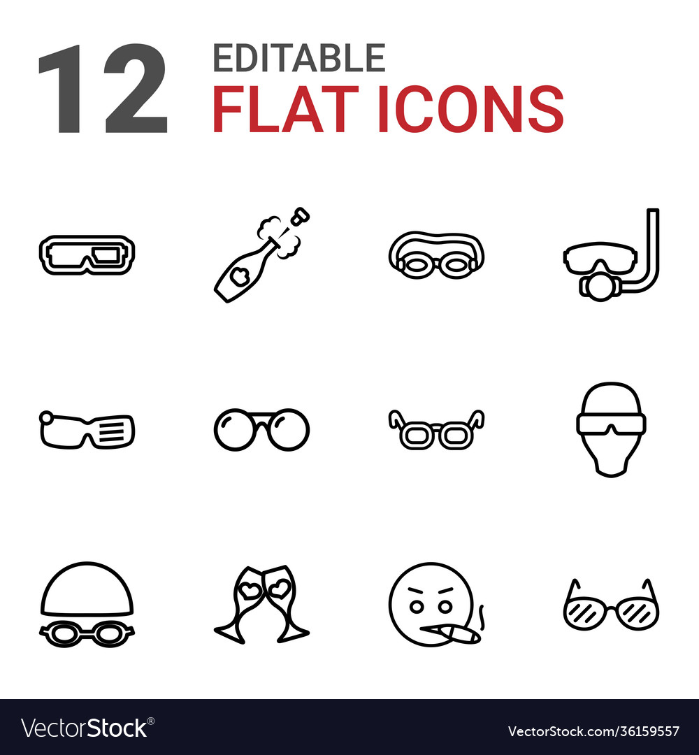 12 glasses icons