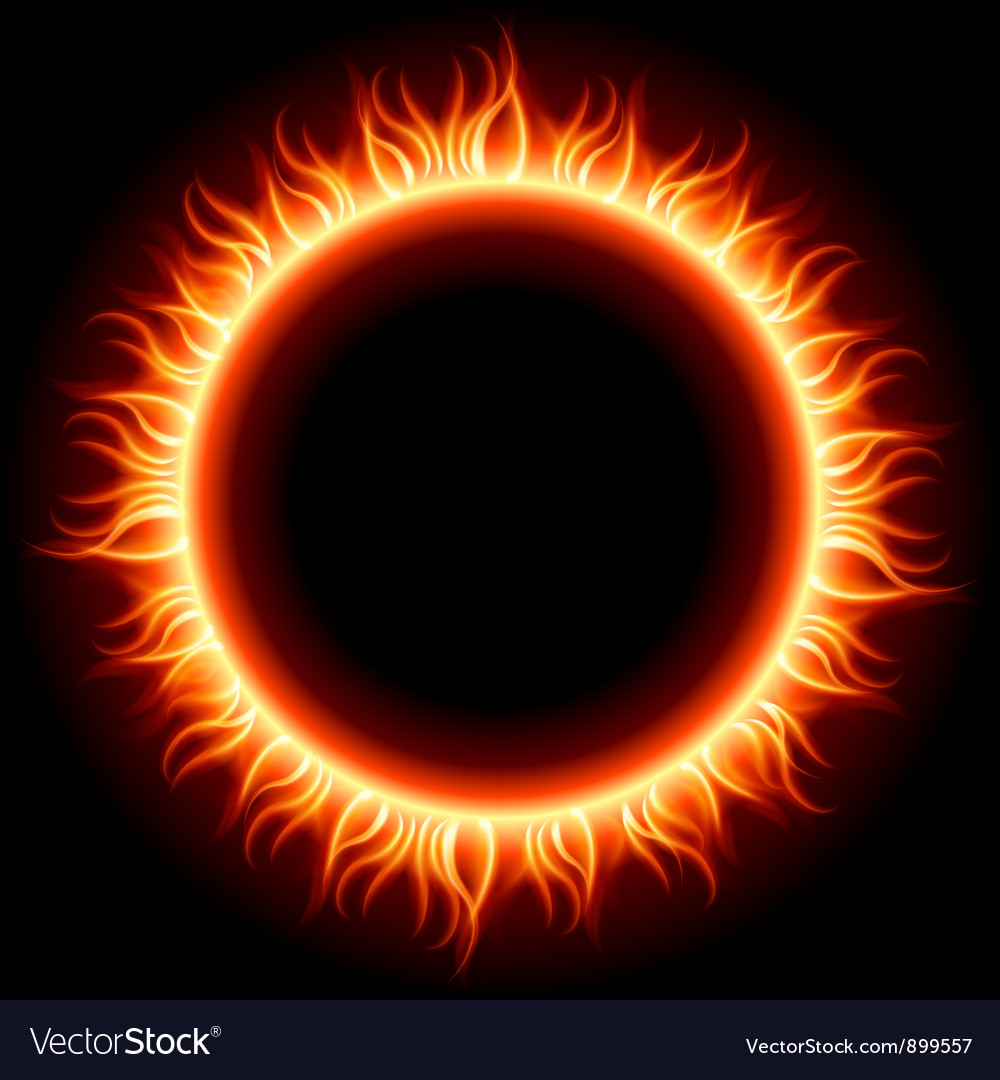 Abstract burning sun Royalty Free Vector Image