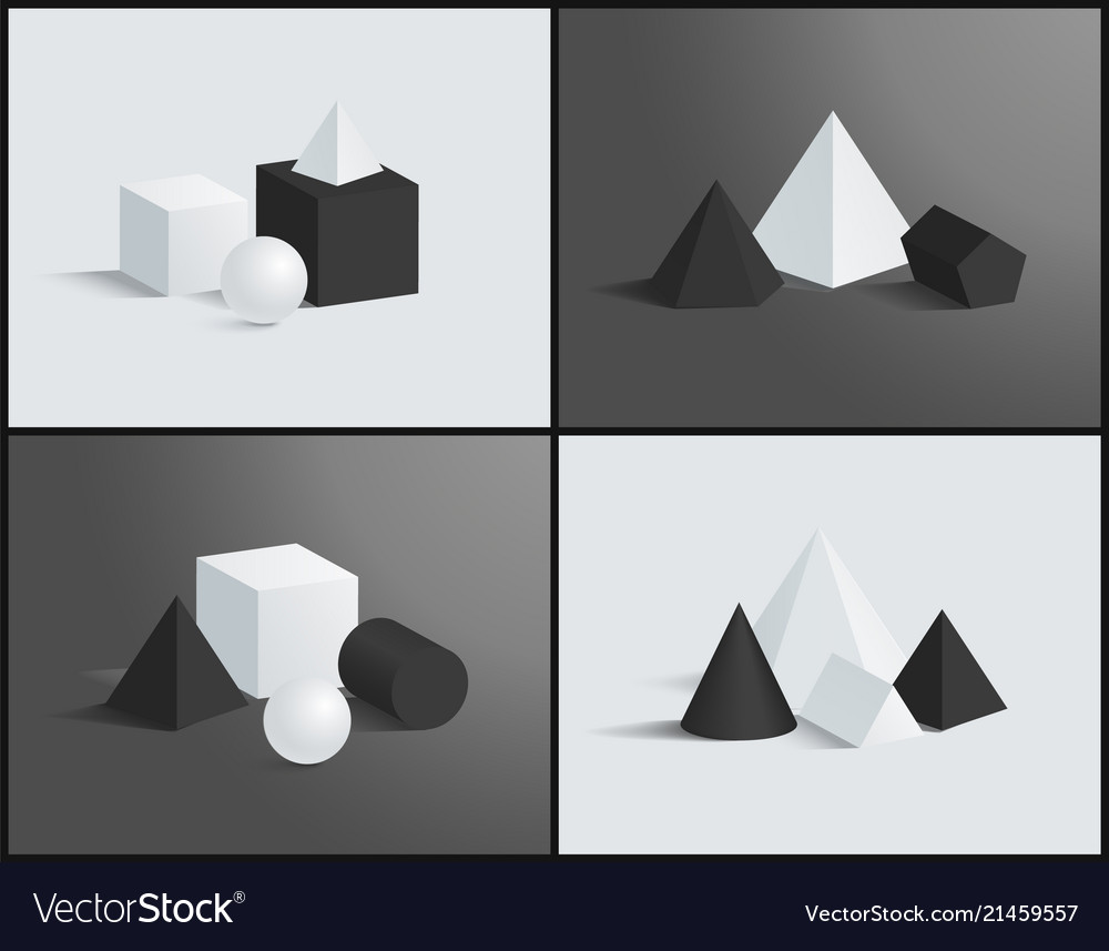 Banner with isometric figures patterns Vector Image Banner with isometric figures patterns