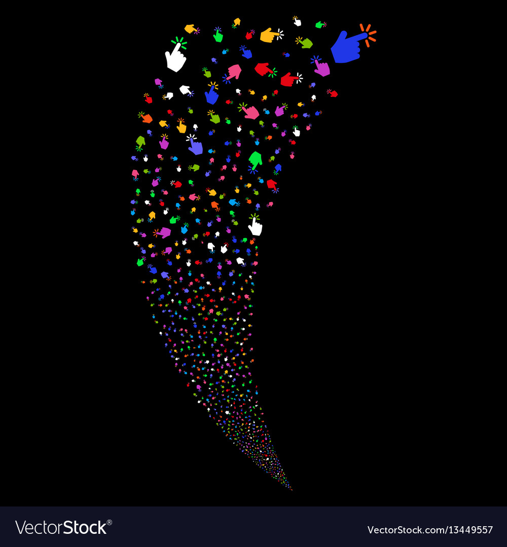 Click random stream vector image Click random stream